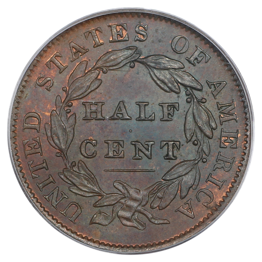 image for: 1833 1/2c PCGS MS66 BN