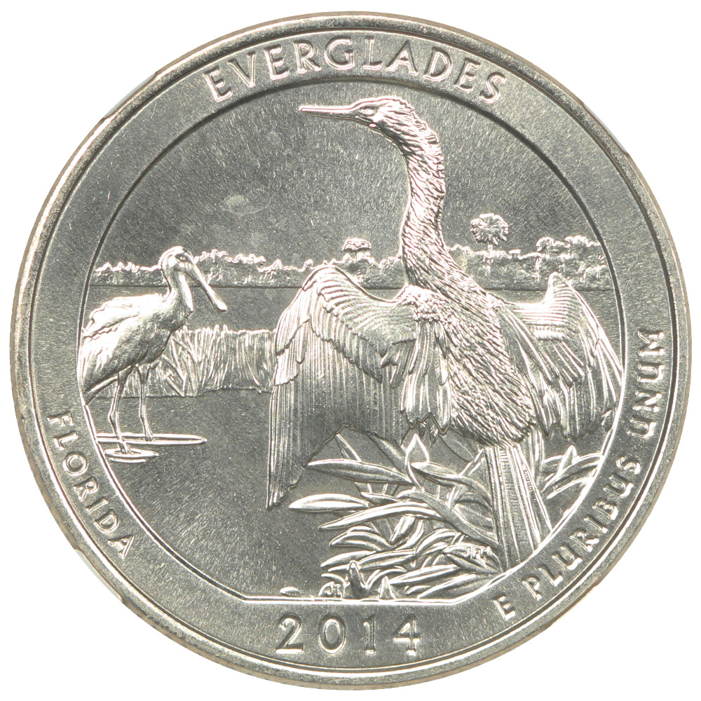 thumbnail for: 2014-S Everglades 25c NGC MS68