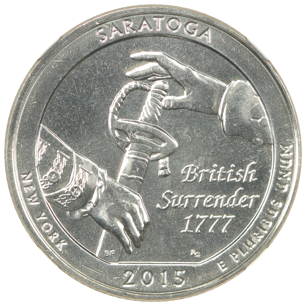 image for: 2015-D Saratoga  25c NGC MS68