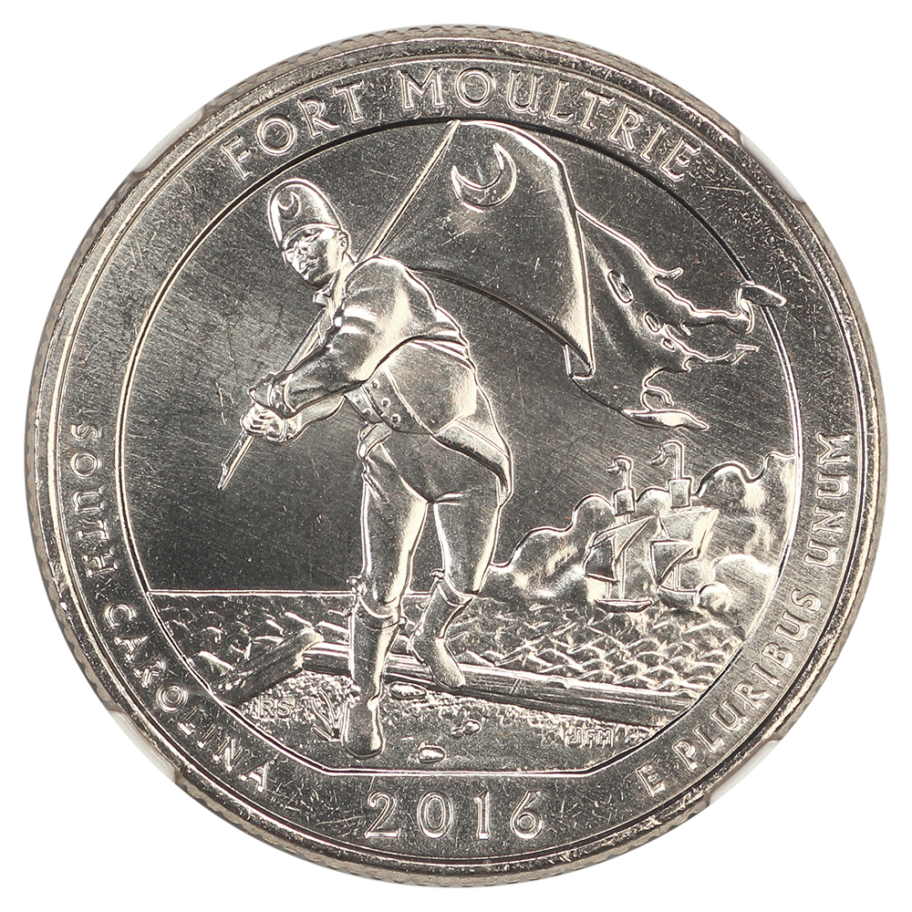 image for: 2016-P Fort Moultrie 25c NGC MS68