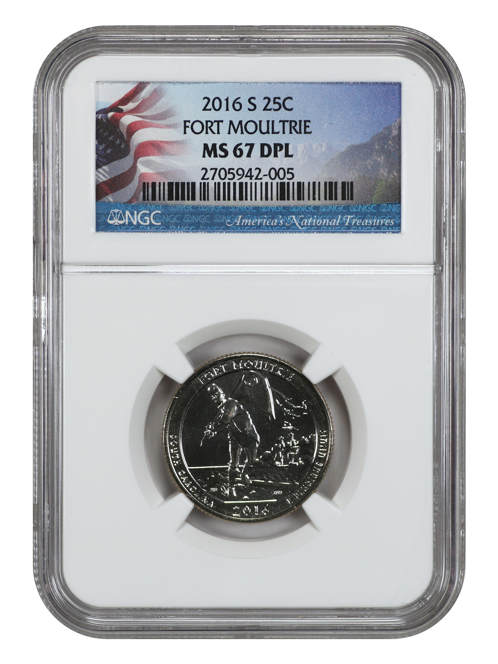 image for: 2016-S Fort Moultrie 25c NGC MS67