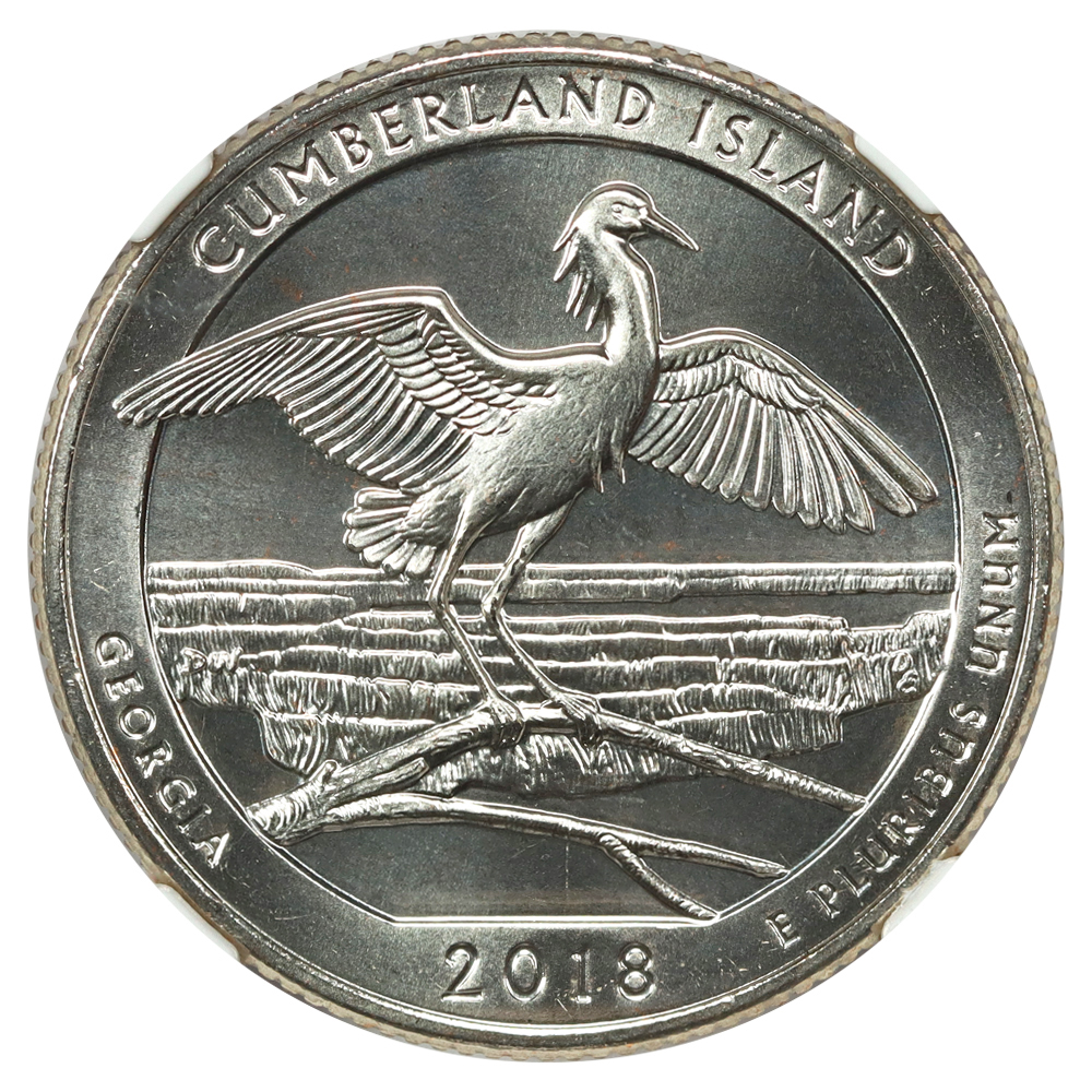 image for: 2018-P Cumberland 25c NGC MS68