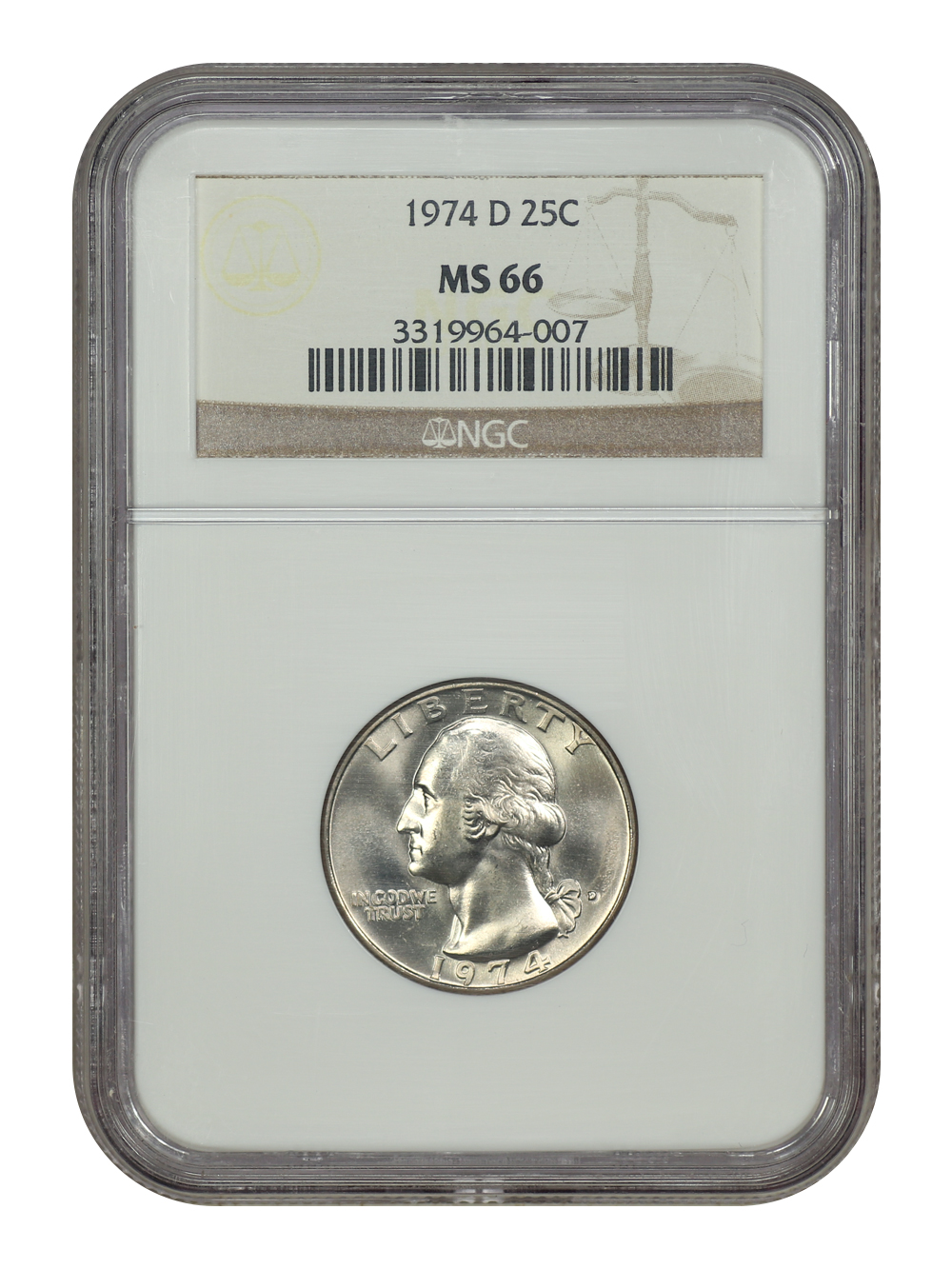 image for: 1974-D 25c NGC MS66