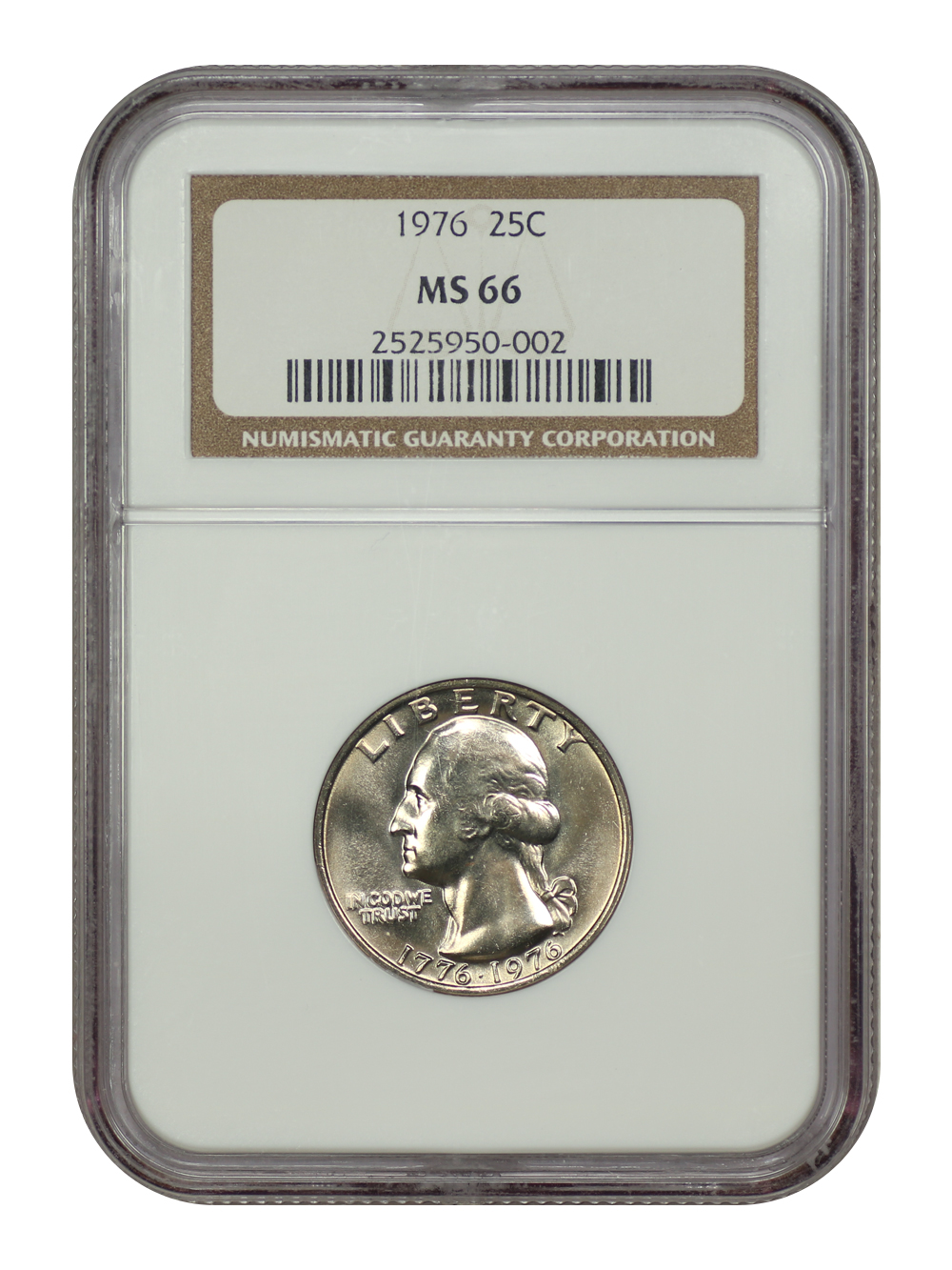 image for: 1976 Clad 25c NGC MS66