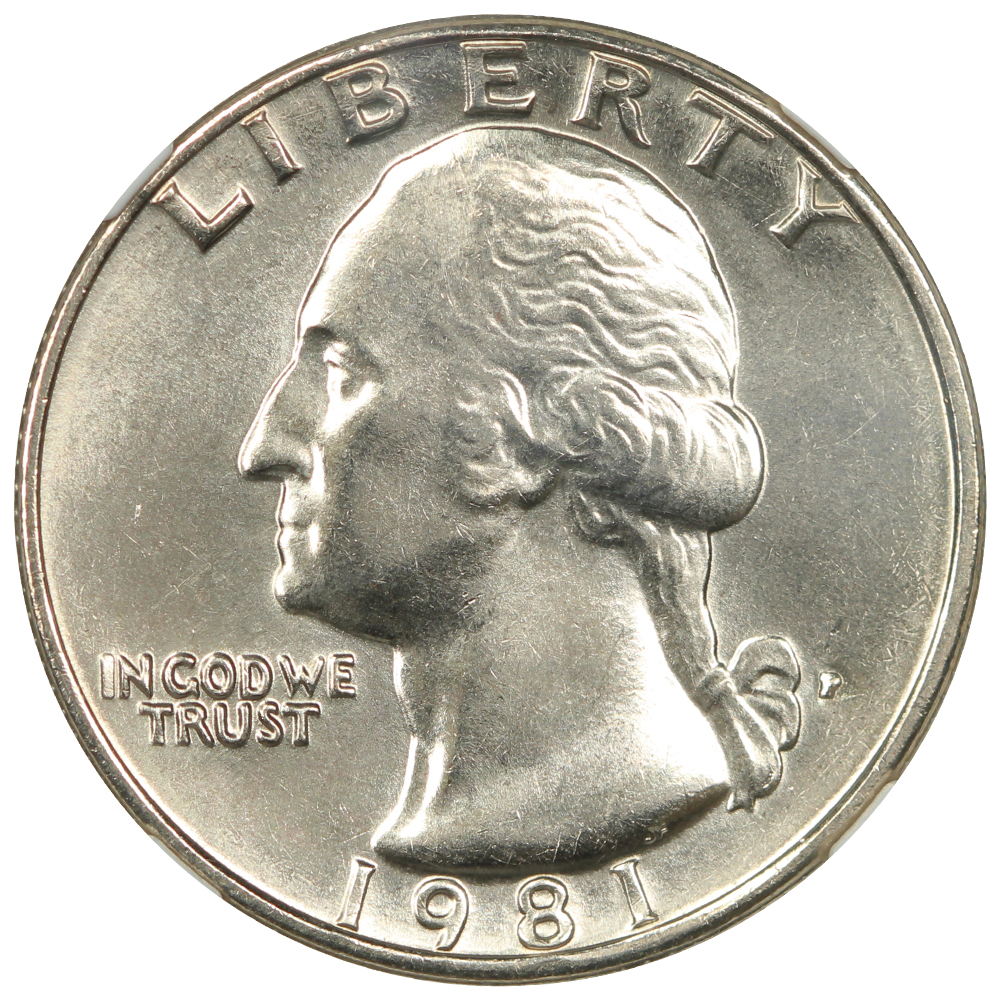 image for: 1981-P 25c NGC MS67