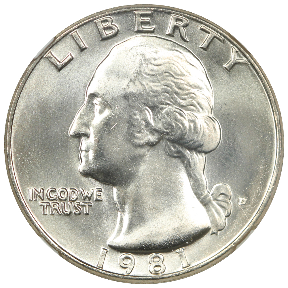 image for: 1981-D 25c NGC MS67
