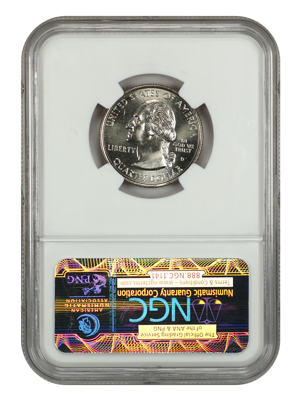 image for: 1999-D Pennsylvania 25c NGC MS67