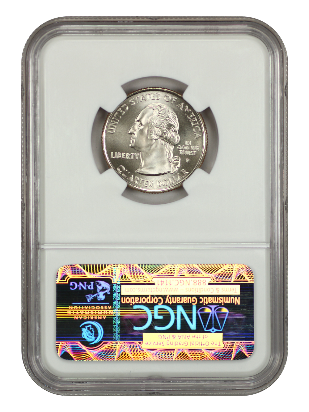 thumbnail for: 2006-P North Dakota, Satin Finish 25c NGC MS69