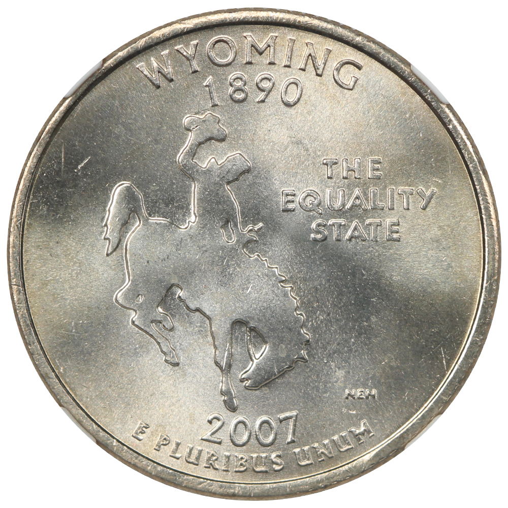 thumbnail for: 2007-P Wyoming 25c NGC MS67