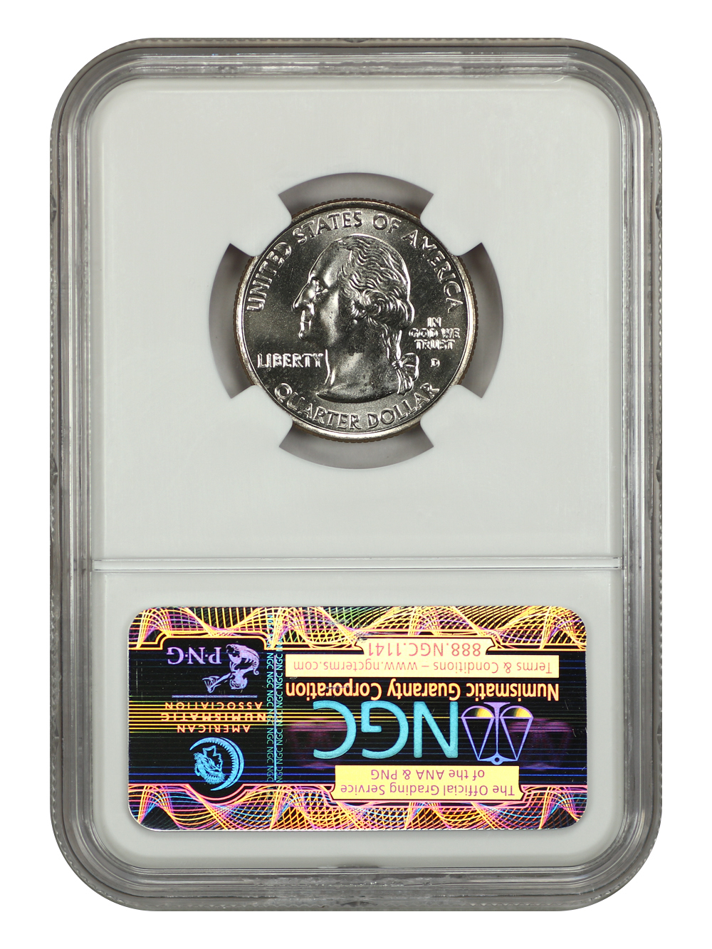 thumbnail for: 2008-D Oklahoma 25c NGC MS68