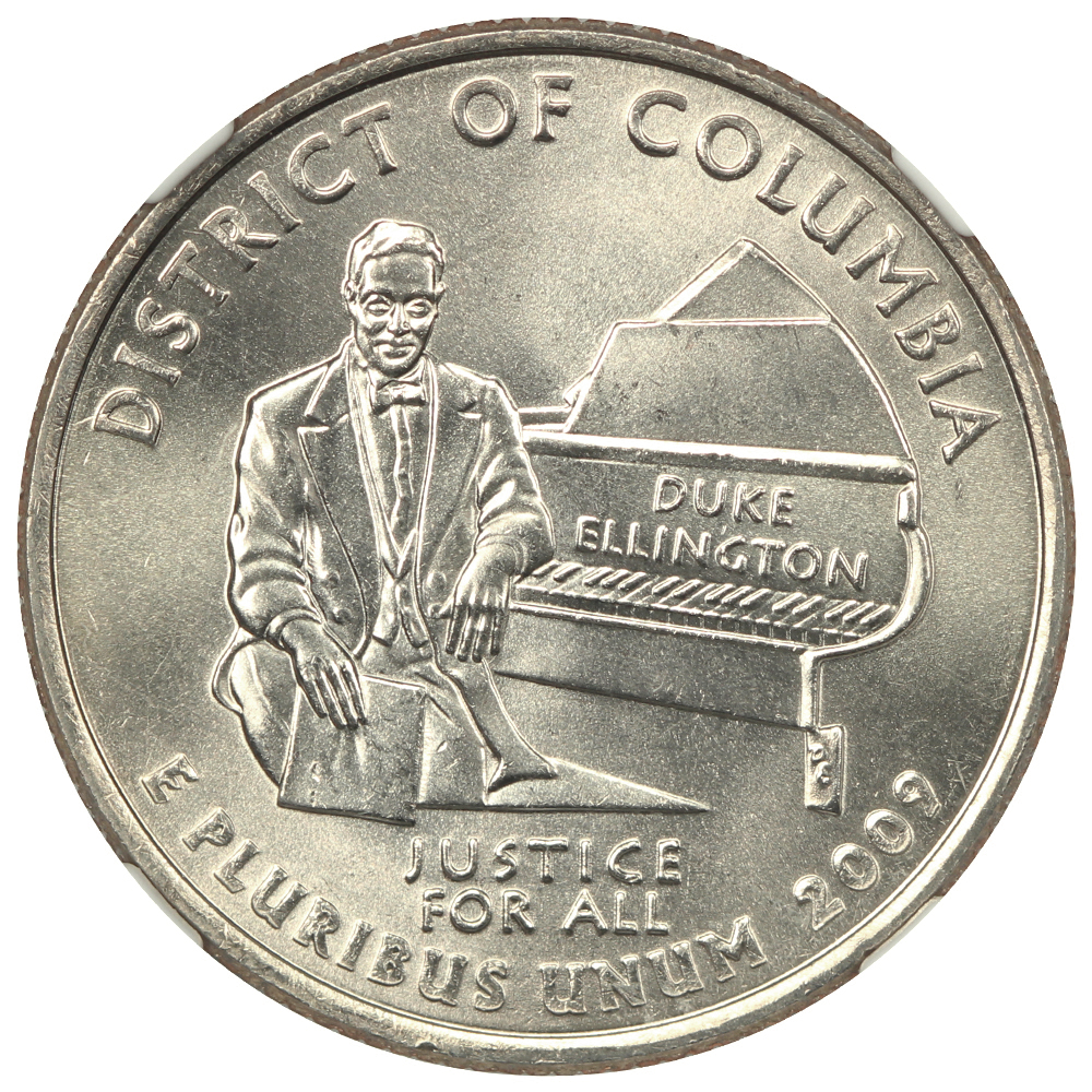 image for: 2009-D District of Columbia 25c NGC MS68
