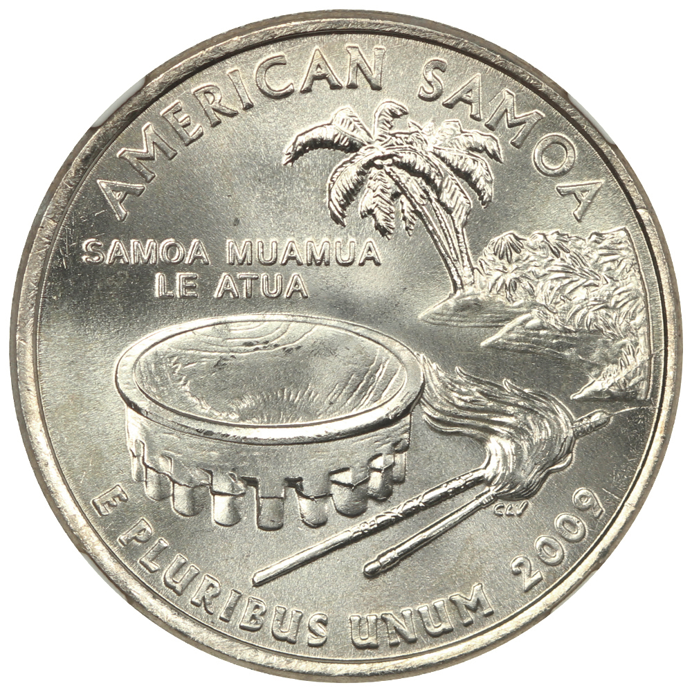 image for: 2009-P American Samoa 25c NGC MS68