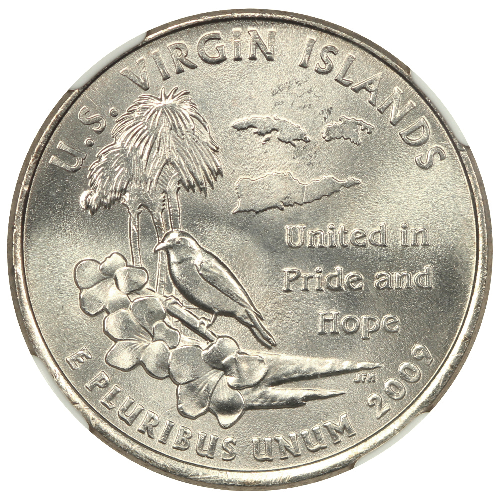 image for: 2009-P U.S. Virgin Islands 25c NGC MS68