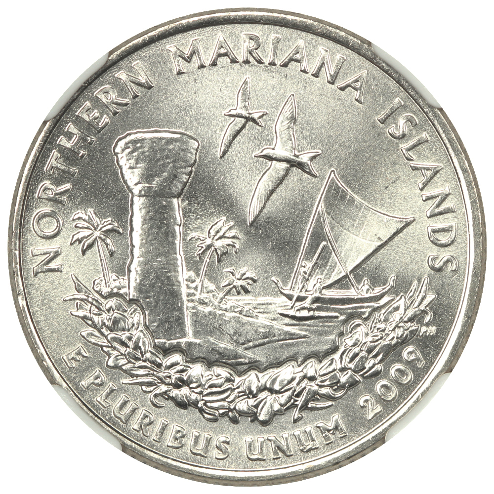 image for: 2009-D Northern Mariana Islands 25c NGC MS68