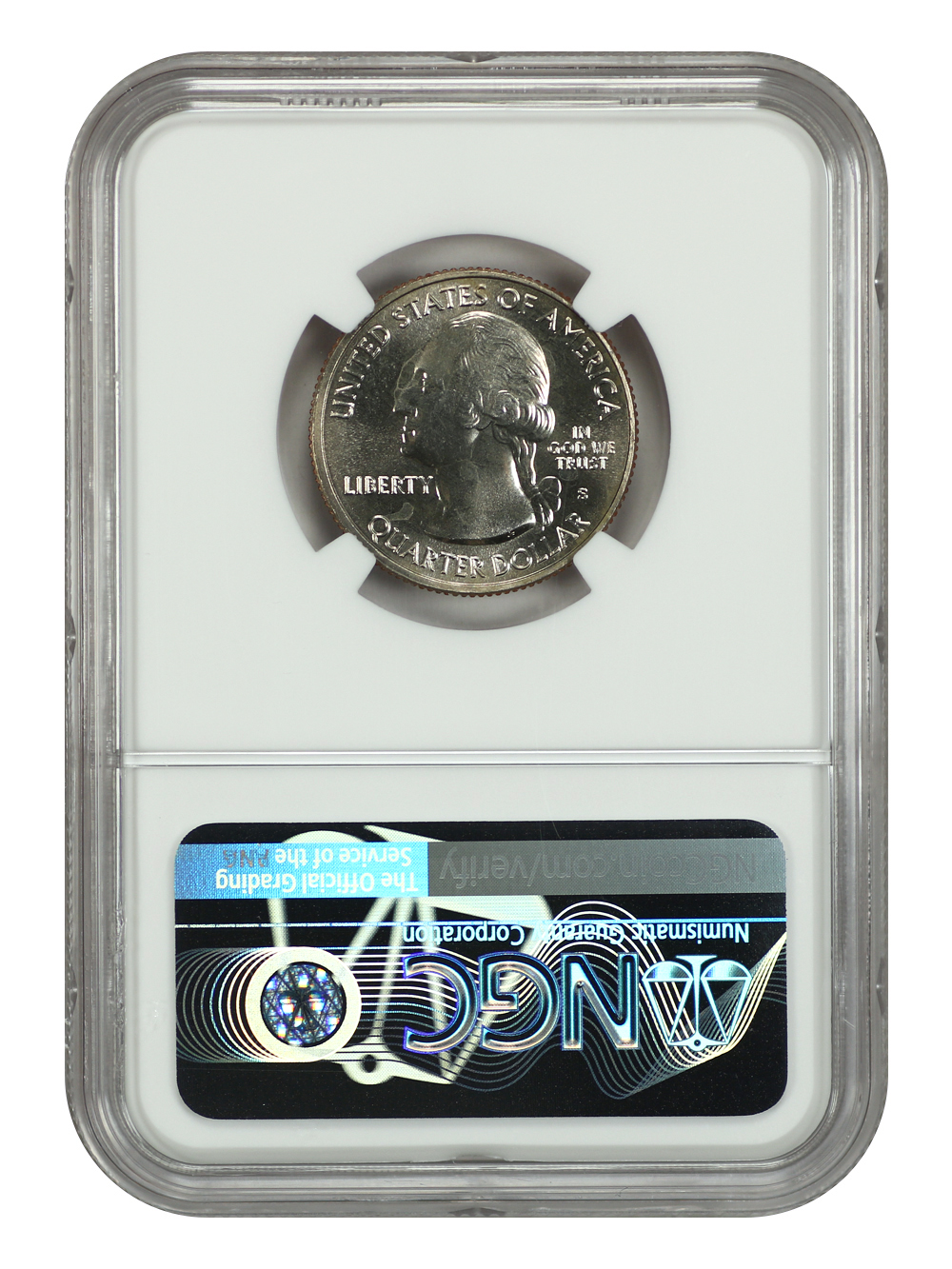 thumbnail for: 2019-S San Antonio Missions 25c NGC MS67