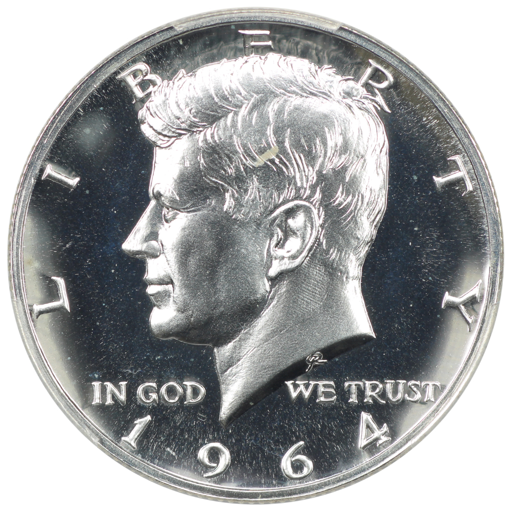 image for: 1964 Accented Hair 50c PCGS PR66