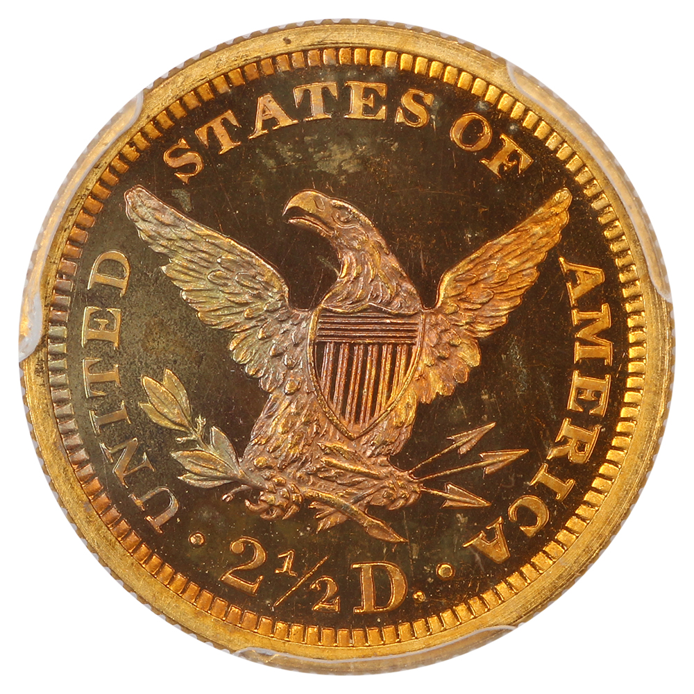 image for: 1868 $2 1/2 PCGS PR64 CAM