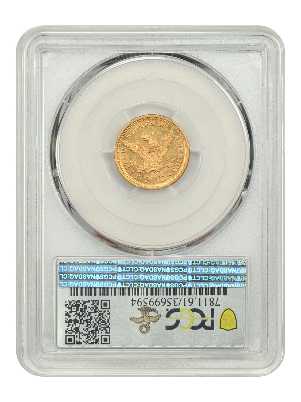 image for: 1870 $2 1/2 PCGS MS61