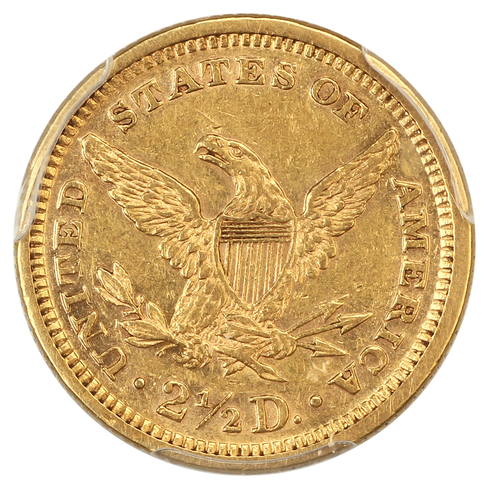 image for: 1872 $2 1/2 PCGS AU55