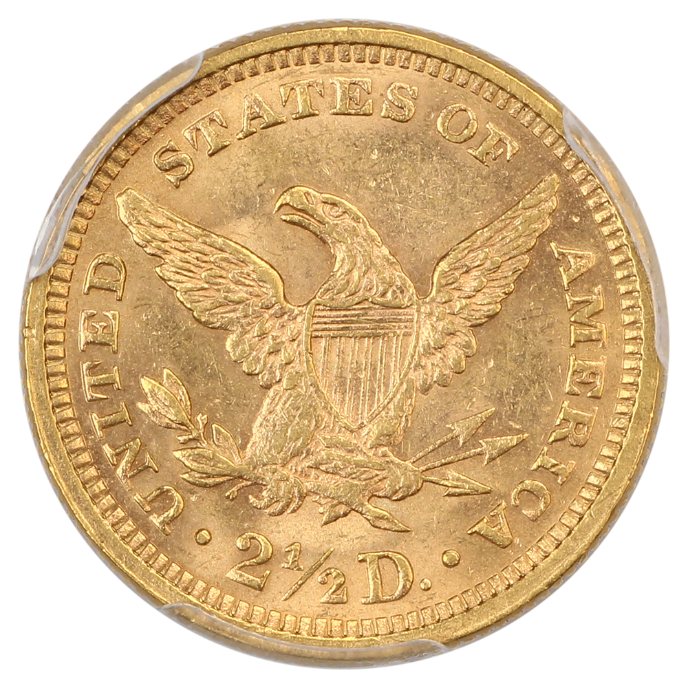 image for: 1876 $2 1/2 PCGS MS62