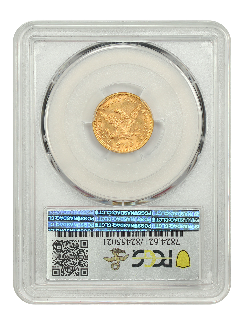 image for: 1876 $2 1/2 PCGS MS62
