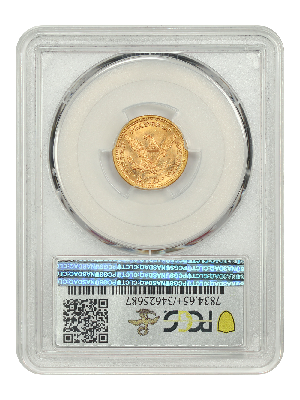 image for: 1882 $2 1/2 PCGS MS65