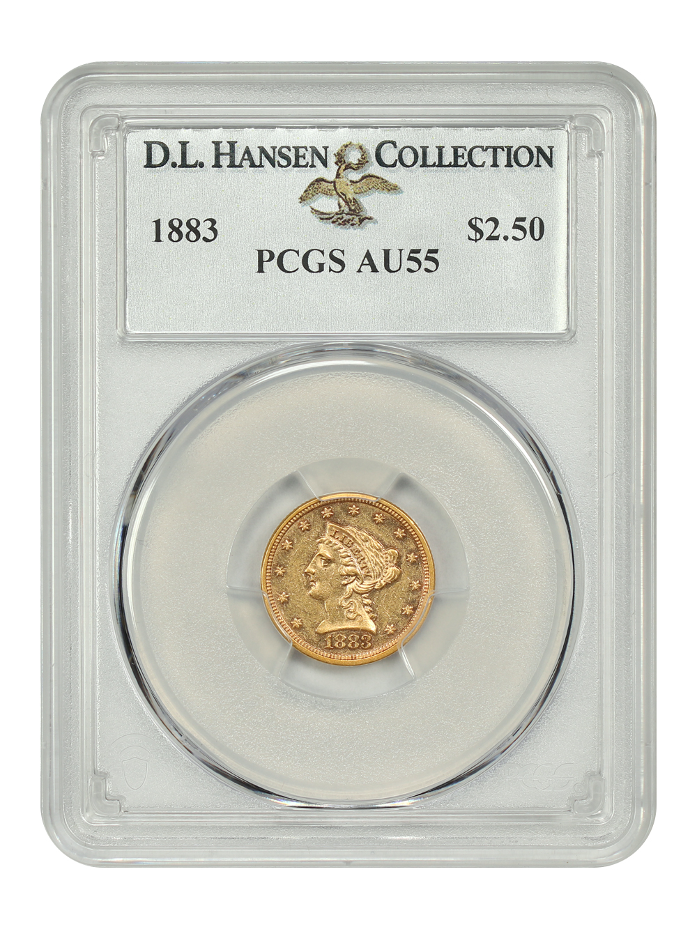 image for: 1883 $2 1/2 PCGS AU55