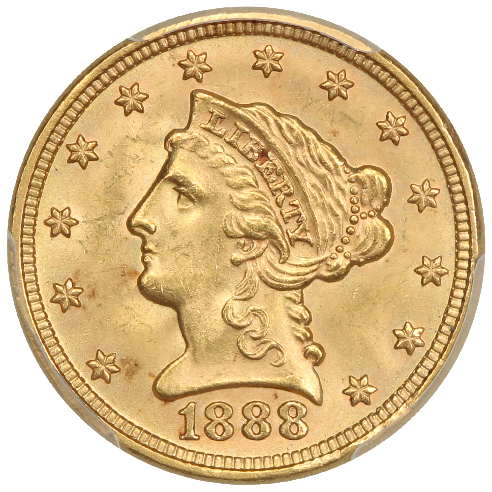 image for: 1888 $2 1/2 PCGS MS65