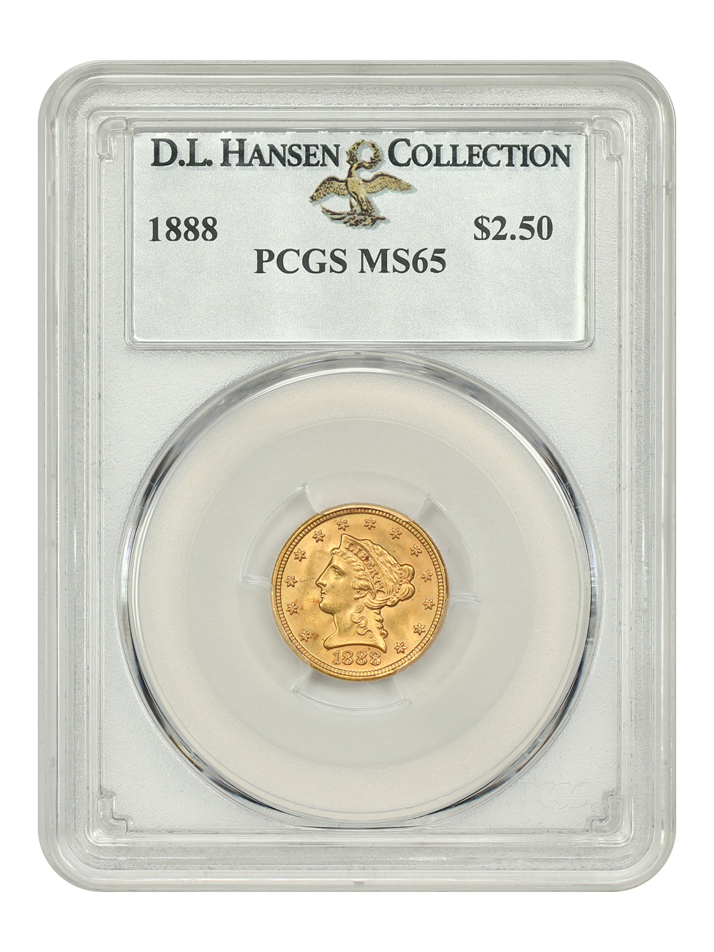 image for: 1888 $2 1/2 PCGS MS65