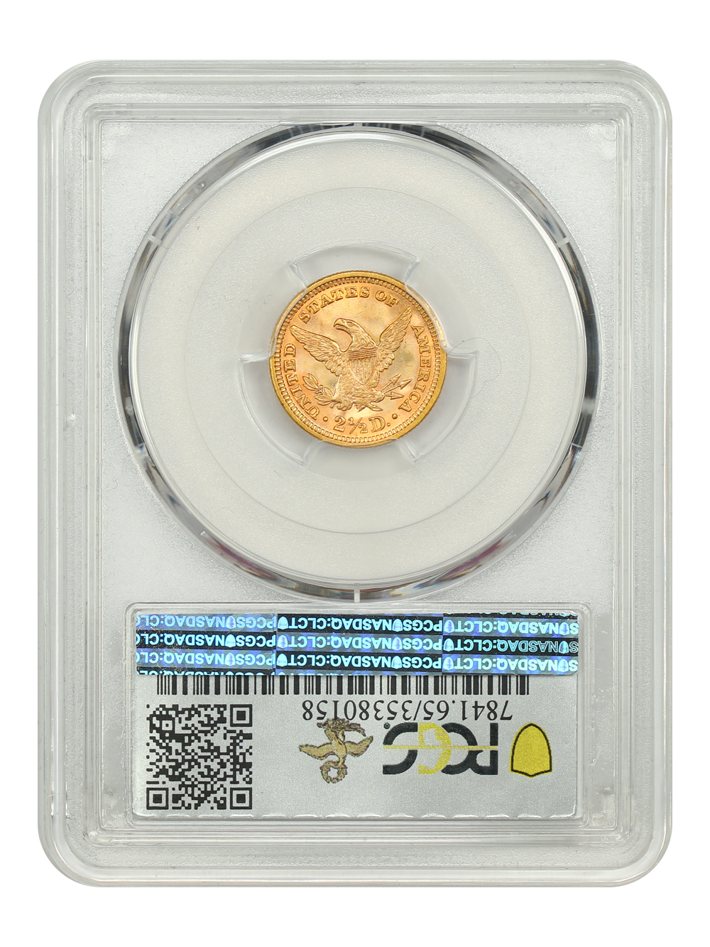 image for: 1889 $2 1/2 PCGS MS65