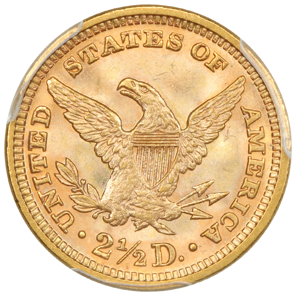 image for: 1889 $2 1/2 PCGS MS65