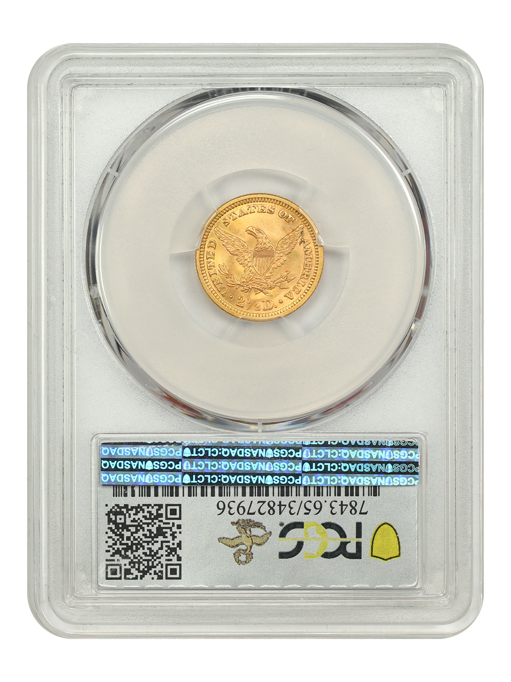 image for: 1891 $2 1/2 PCGS MS65