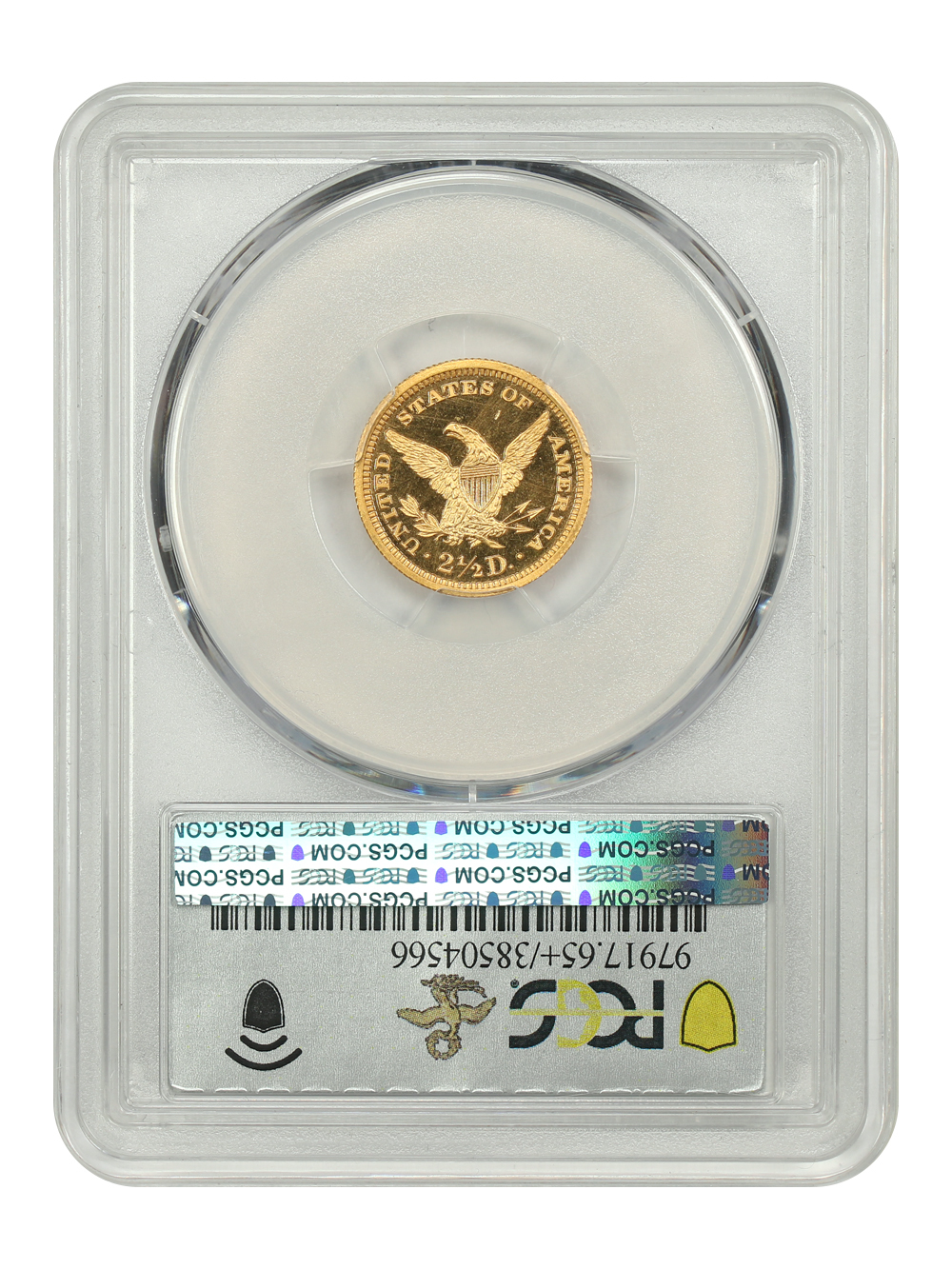 image for: 1891 $2 1/2 PCGS PR65 DCAM