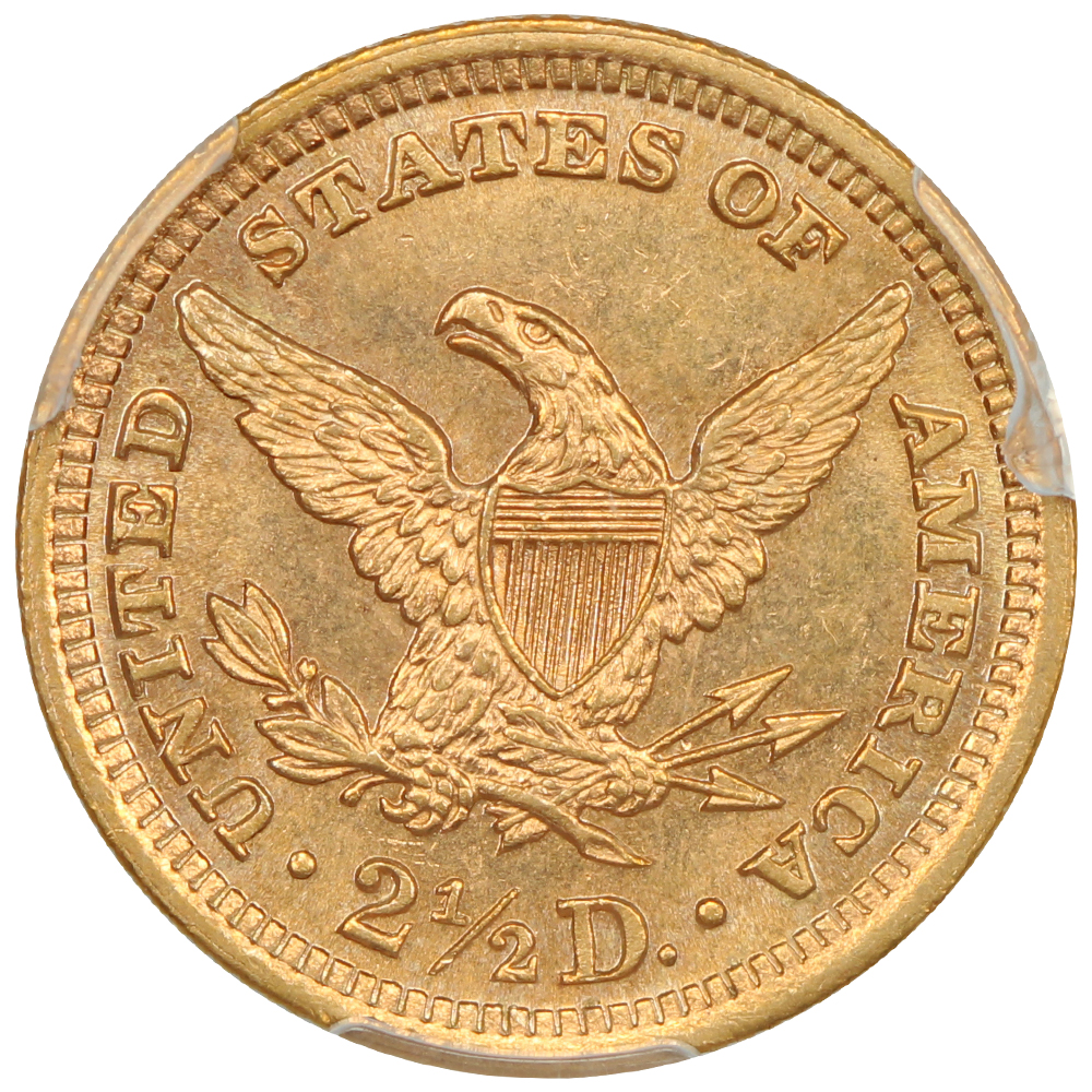 image for: 1892 $2 1/2 PCGS MS65