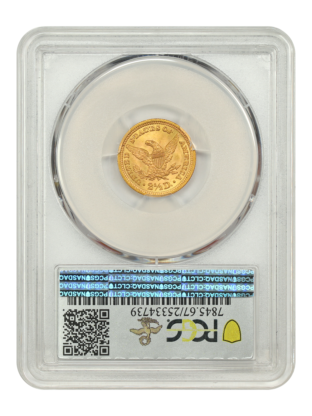 image for: 1893 $2 1/2 PCGS MS67