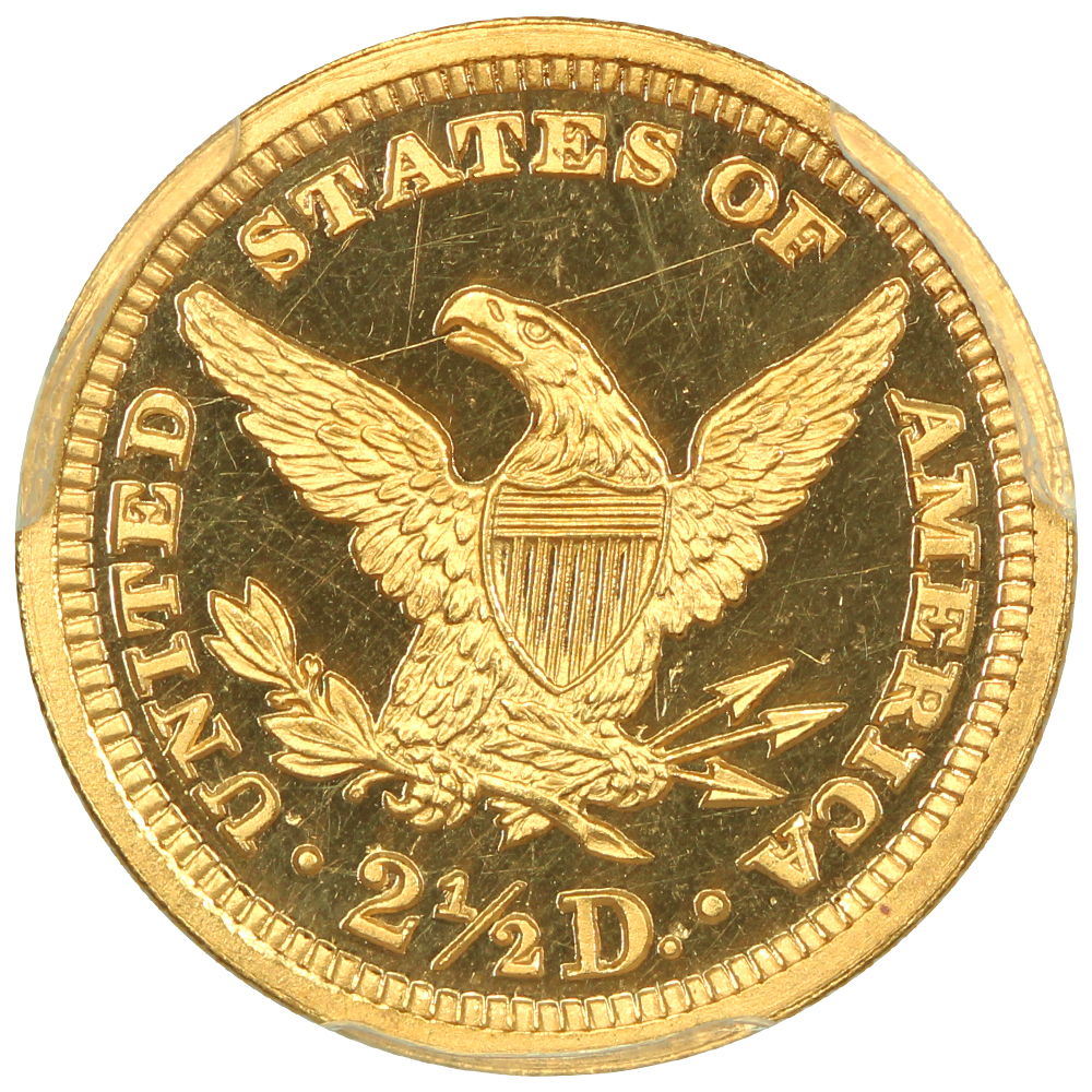 thumbnail for: 1893 $2 1/2 PCGS PR65 DCAM