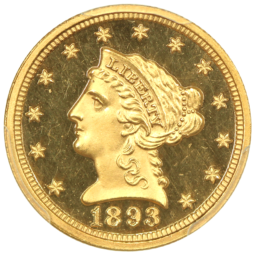thumbnail for: 1893 $2 1/2 PCGS PR65 DCAM