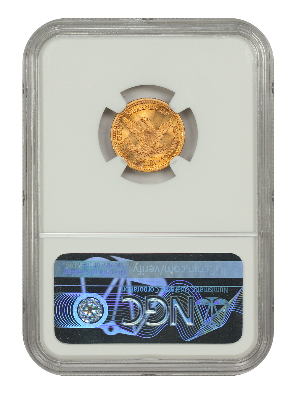 image for: 1895 $2 1/2 NGC MS67