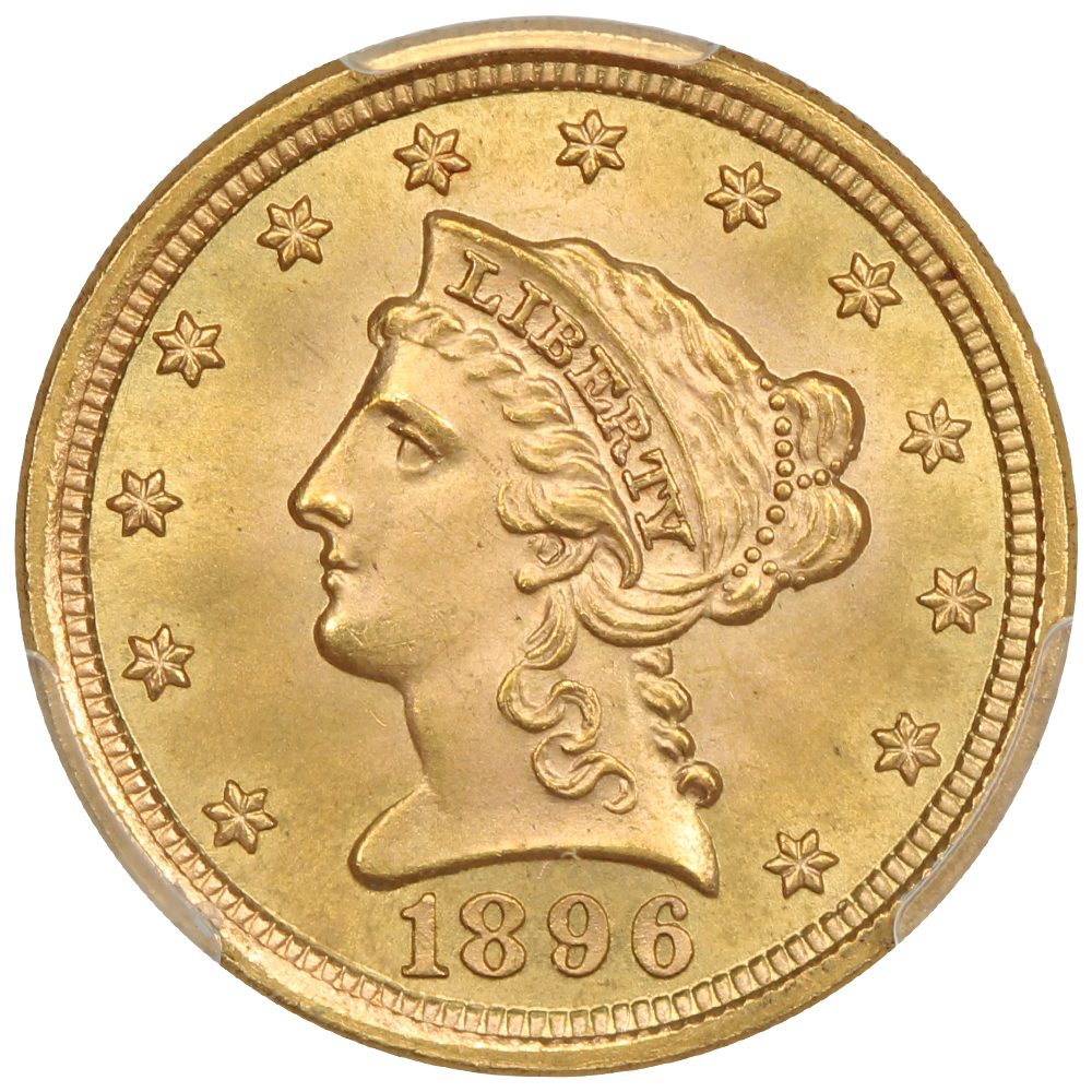 image for: 1896 $2 1/2 PCGS MS67