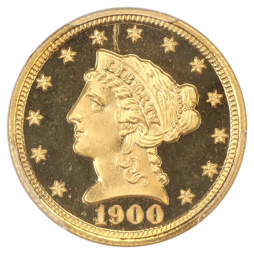 thumbnail for: 1900 $2 1/2 PCGS PR66 DCAM