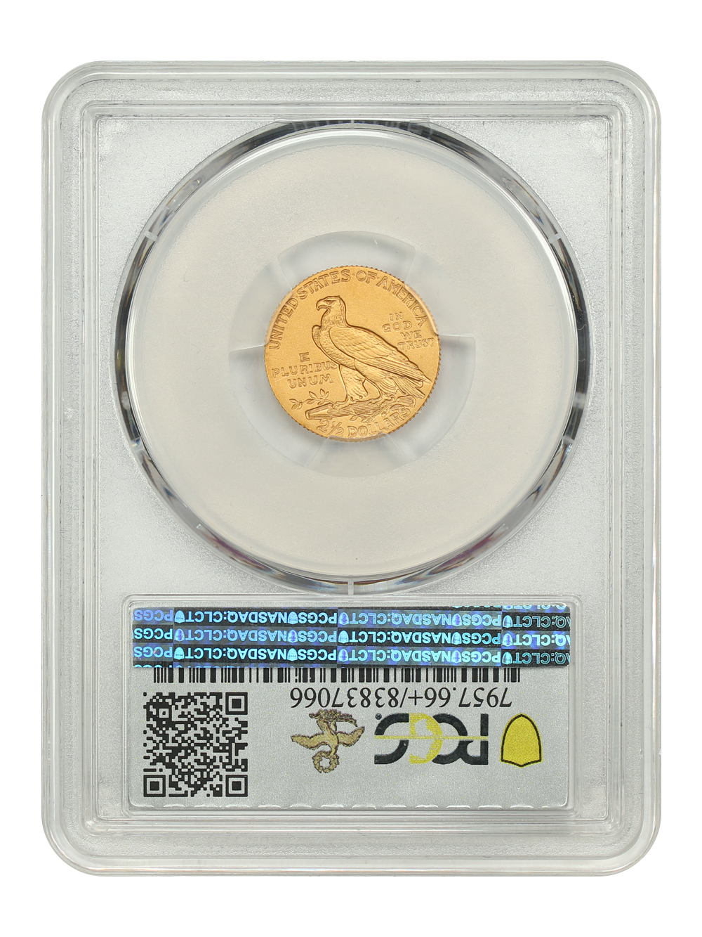 image for: 1908 $2 1/2 PCGS PR66