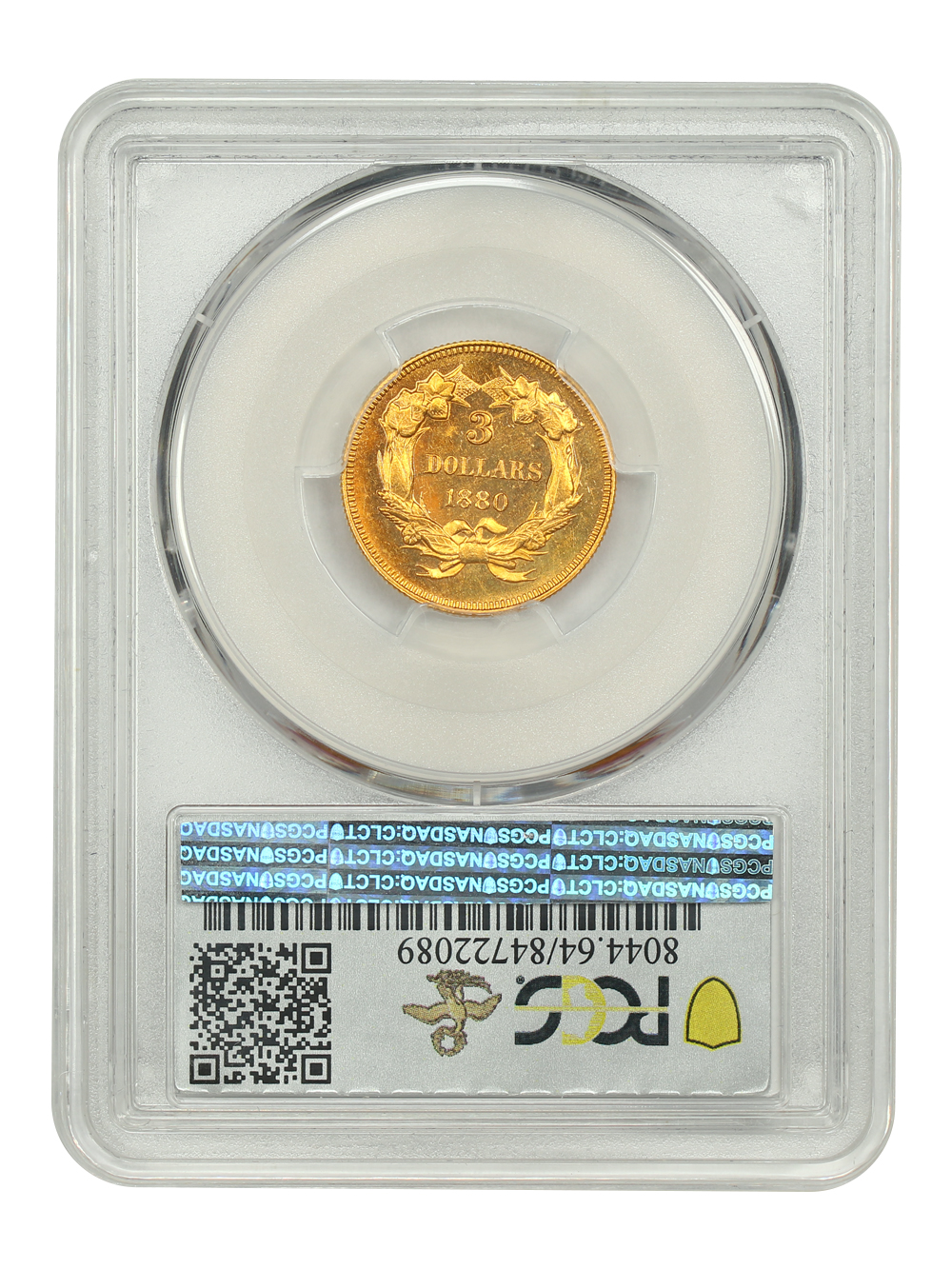 image for: 1880 $3  PCGS PR64