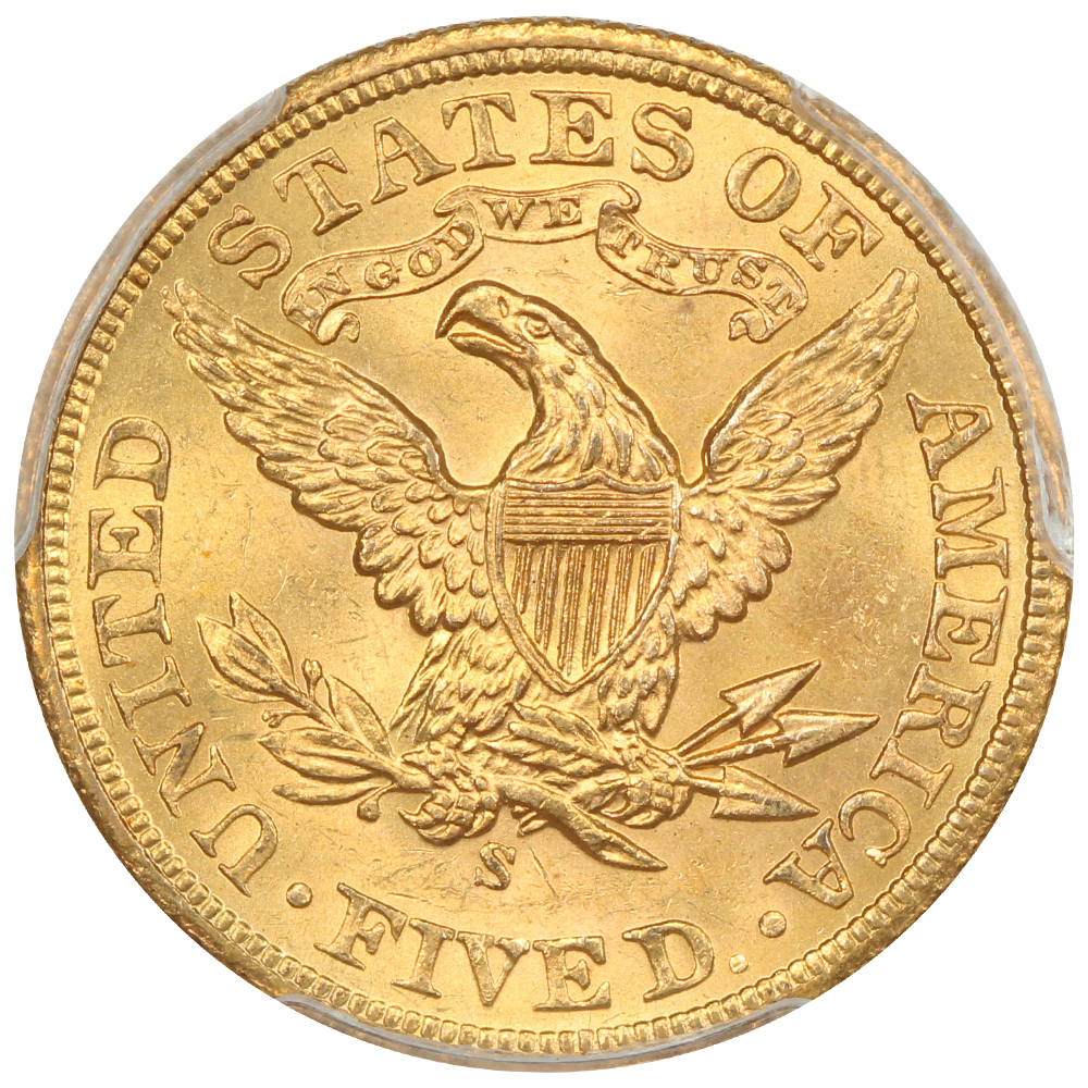 image for: 1900-S $5 PCGS MS65