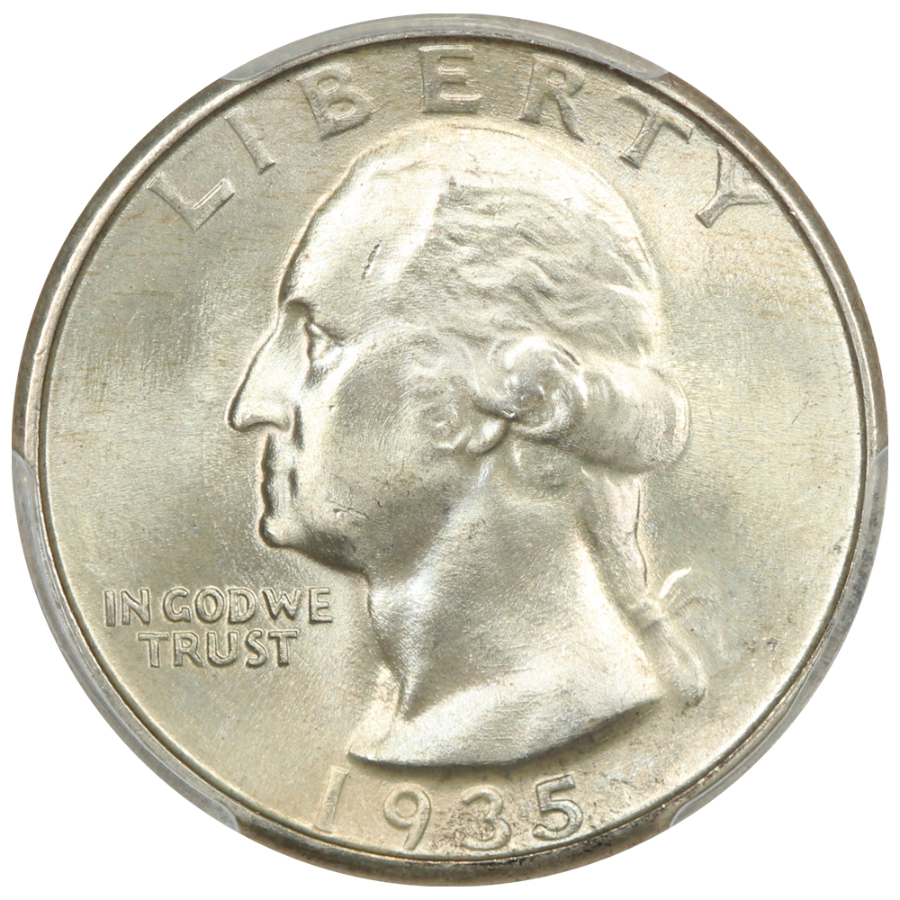image for: 1935 25c PCGS MS67