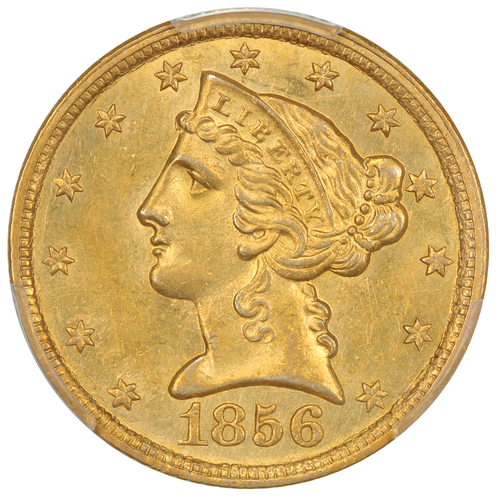 image for: 1856-C $5  PCGS MS61