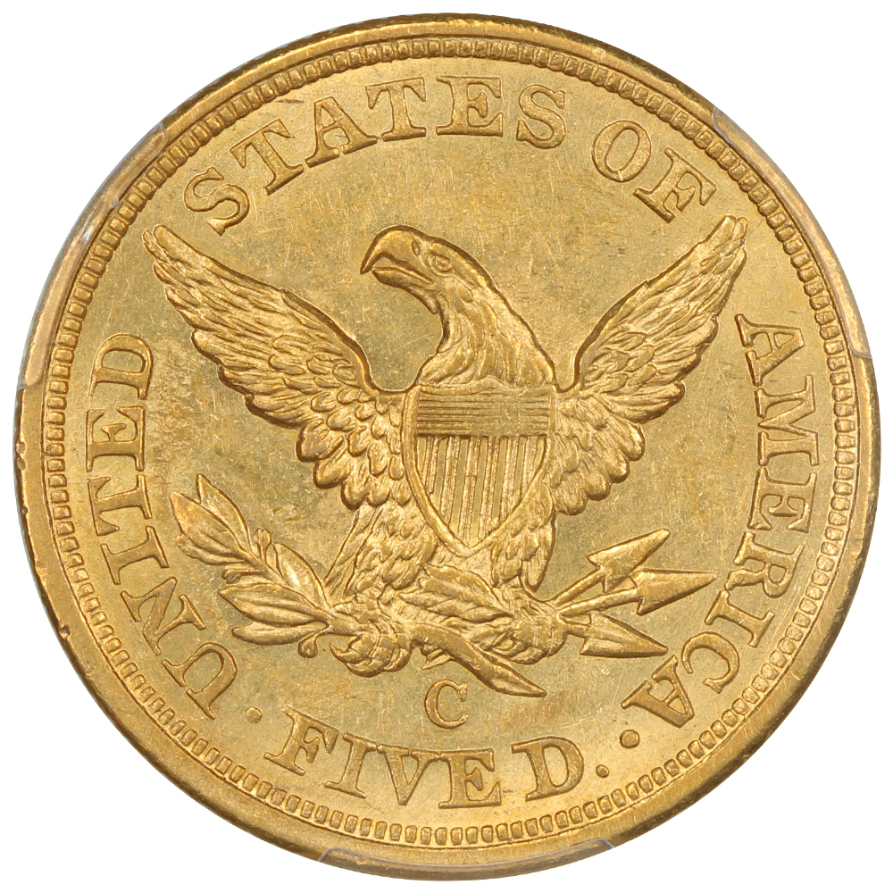 image for: 1856-C $5  PCGS MS61
