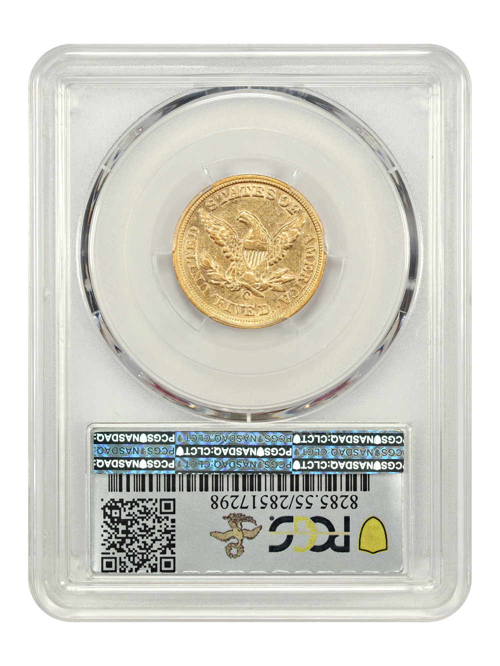 image for: 1860-C $5  PCGS AU55