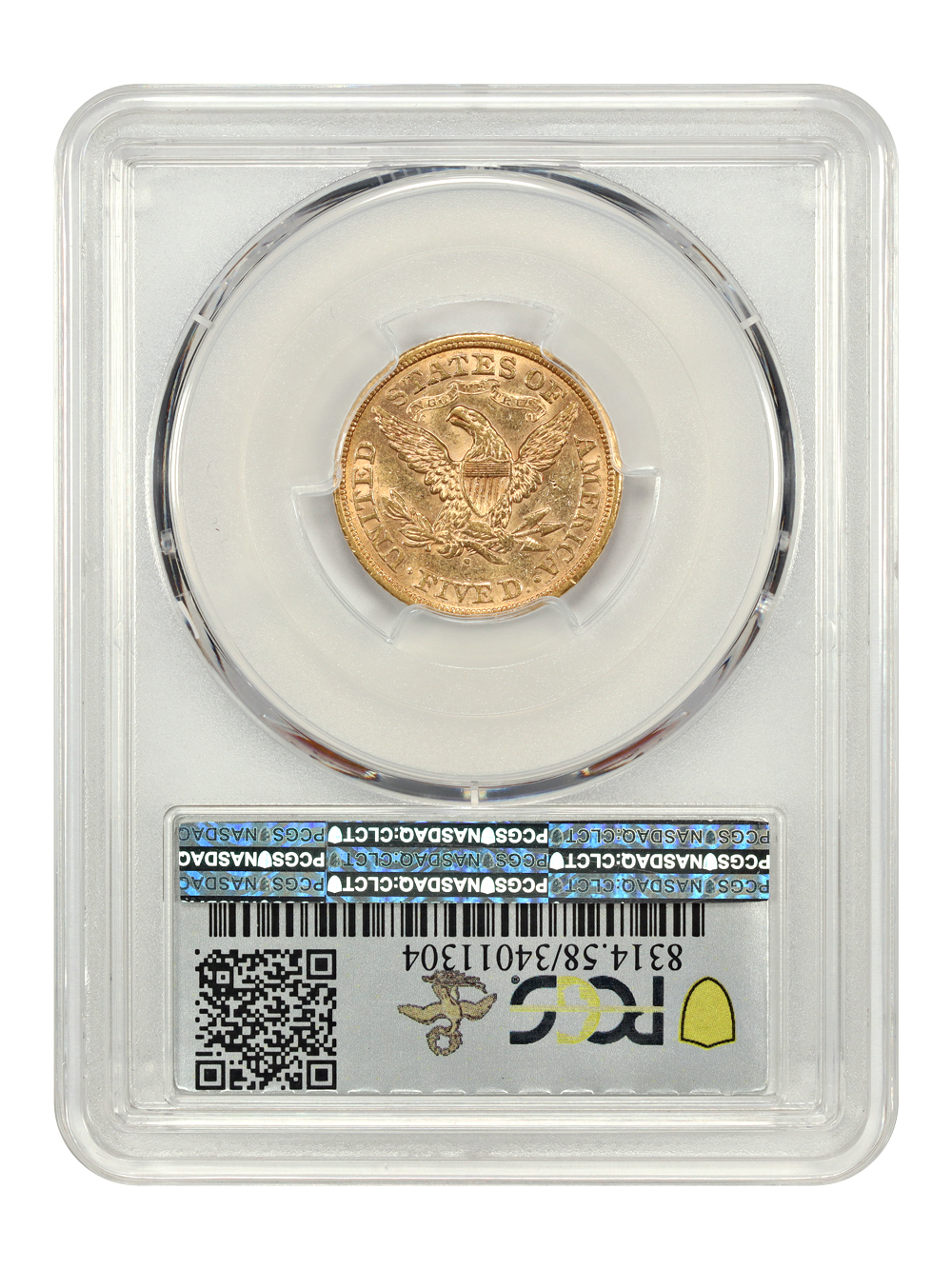 image for: 1867-S $5  PCGS AU58