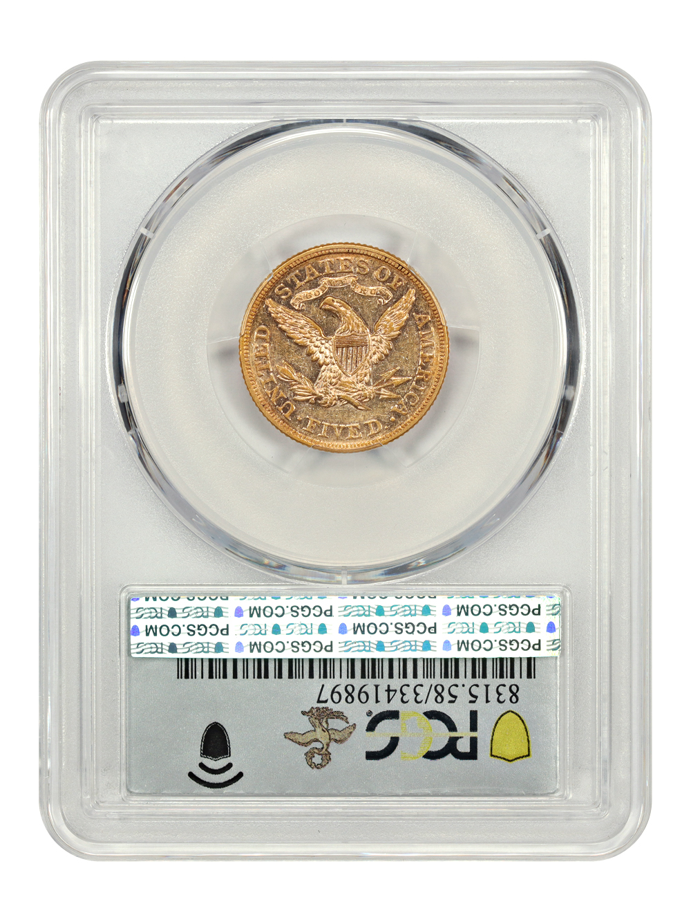 image for: 1868 $5  PCGS AU58
