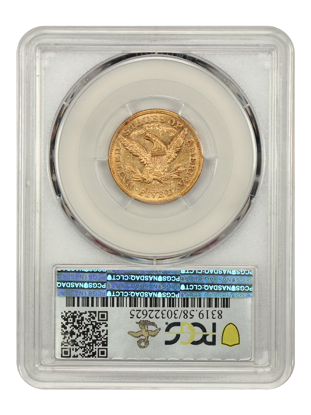 image for: 1870 $5  PCGS AU58